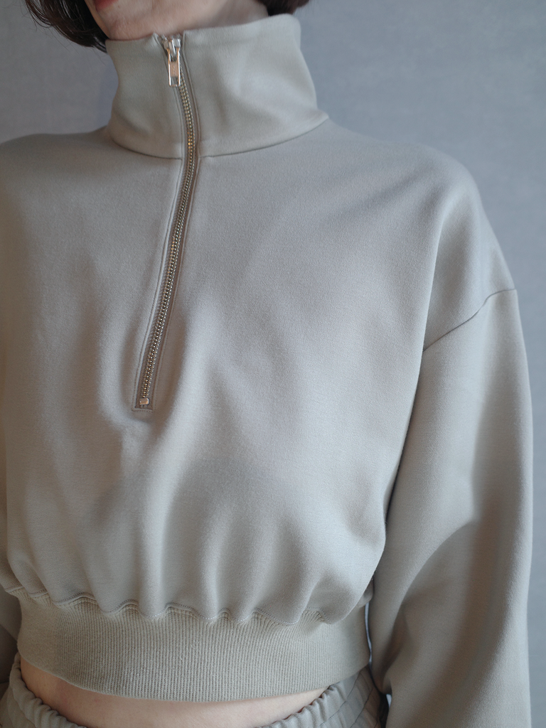 キョウホ50s60s〜扇コンマーハーフジッププルオーバー　ツートンパープル キョウホ50s60s〜扇コンマーハーフジッププルオーバー ツートン