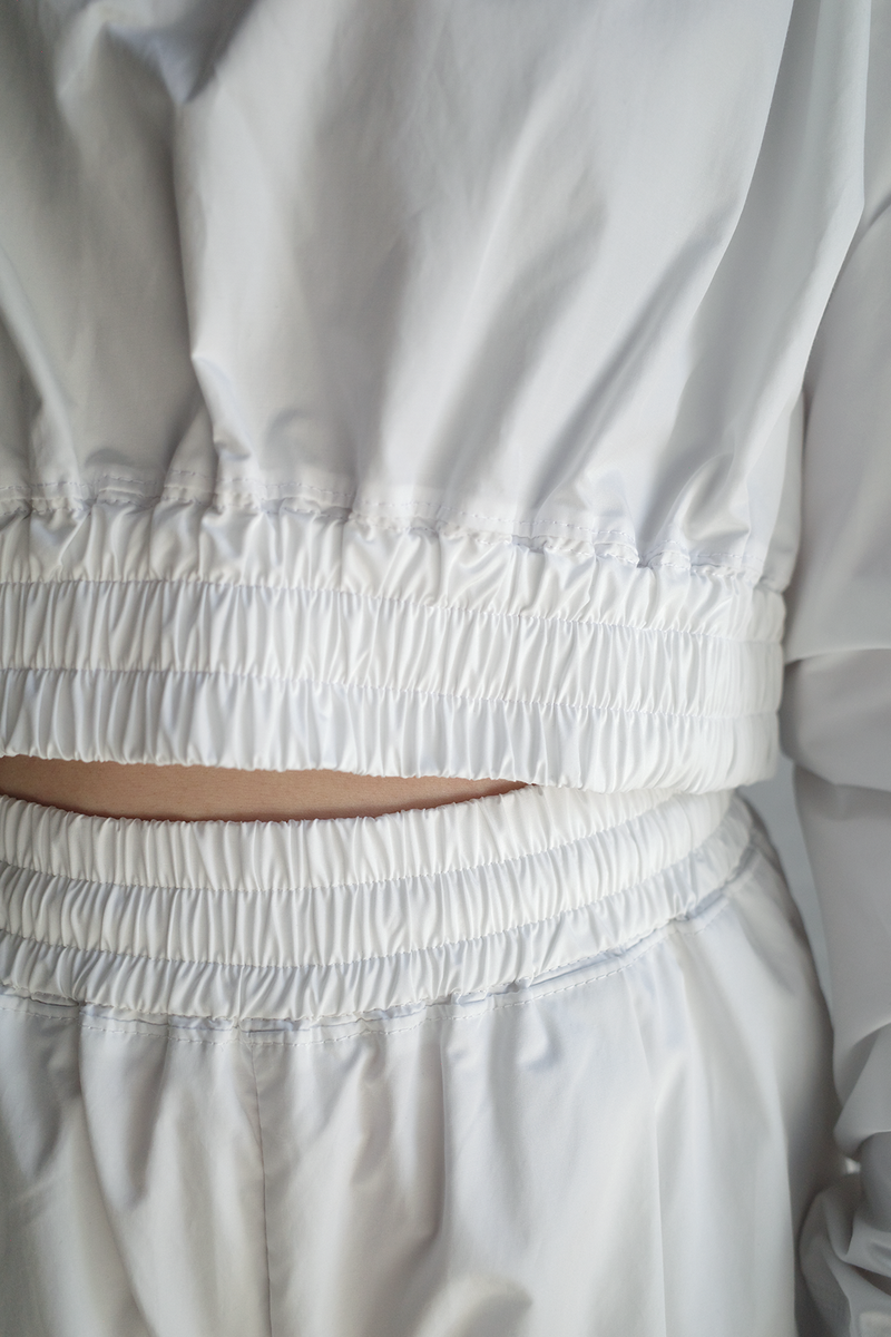 HALF ZIP TOP  / WHITE