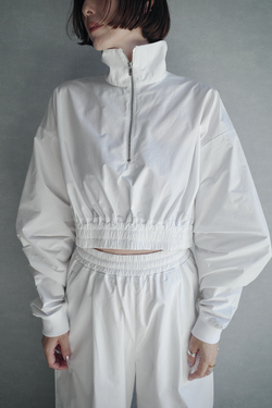 HALF ZIP TOP  / WHITE